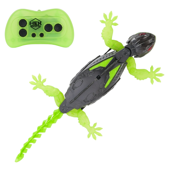 HEX BOTS Wall Crawler Gecko, Rechargeable Remote Control Robot Toys for Kids, Climbs Walls for Prank Toys and Games, RC Robot Toys for Boys and Girls Ages 4 and Up